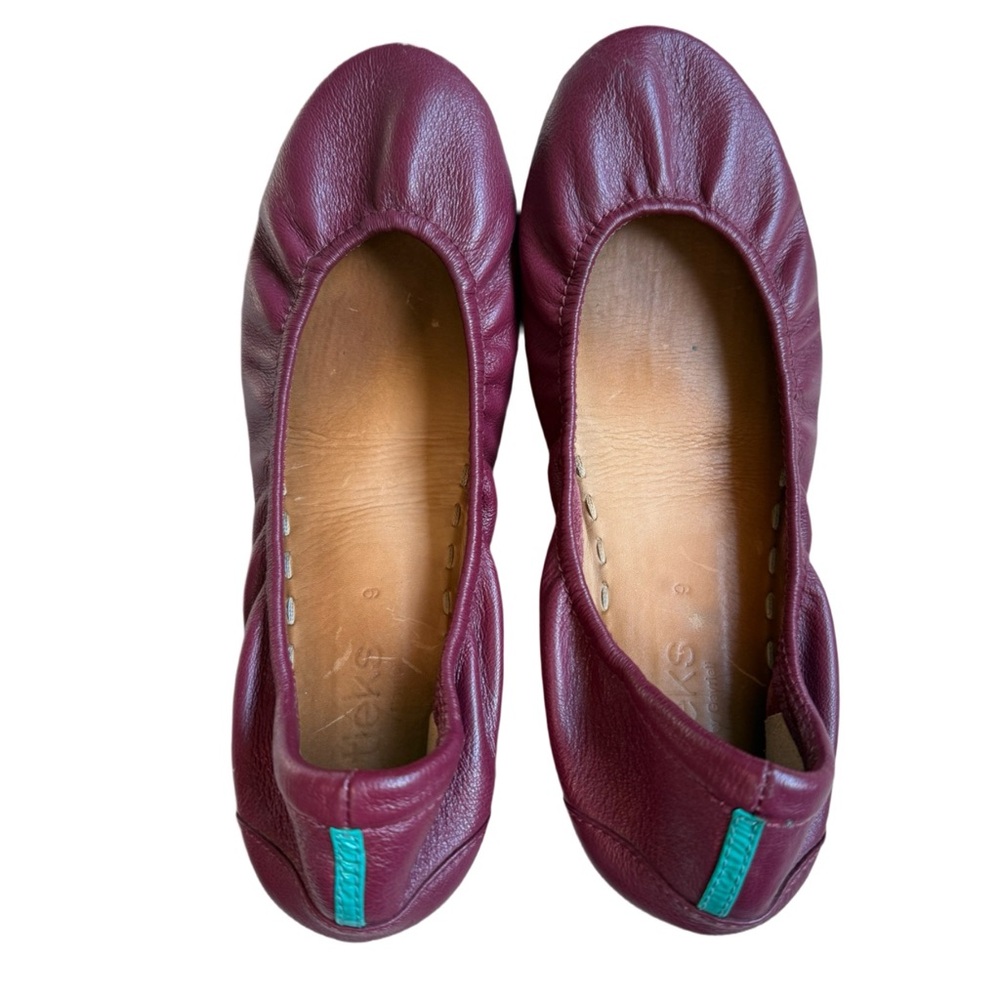 Tieks Burgundy Leather Flats